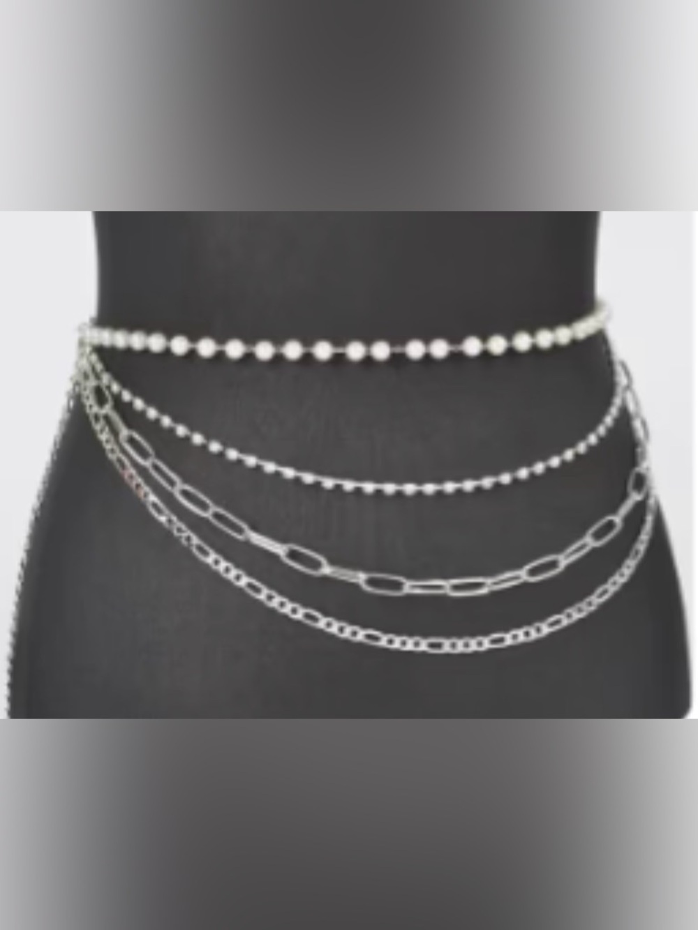 Layered Silver-Tone Belt